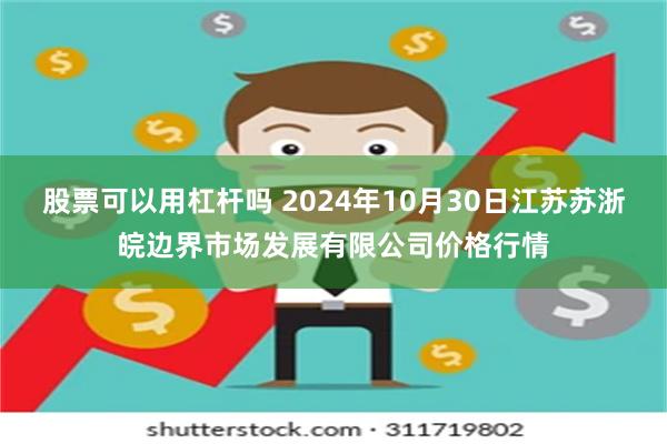 股票可以用杠杆吗 2024年10月30日江苏苏浙皖边界市场发展有限公司价格行情